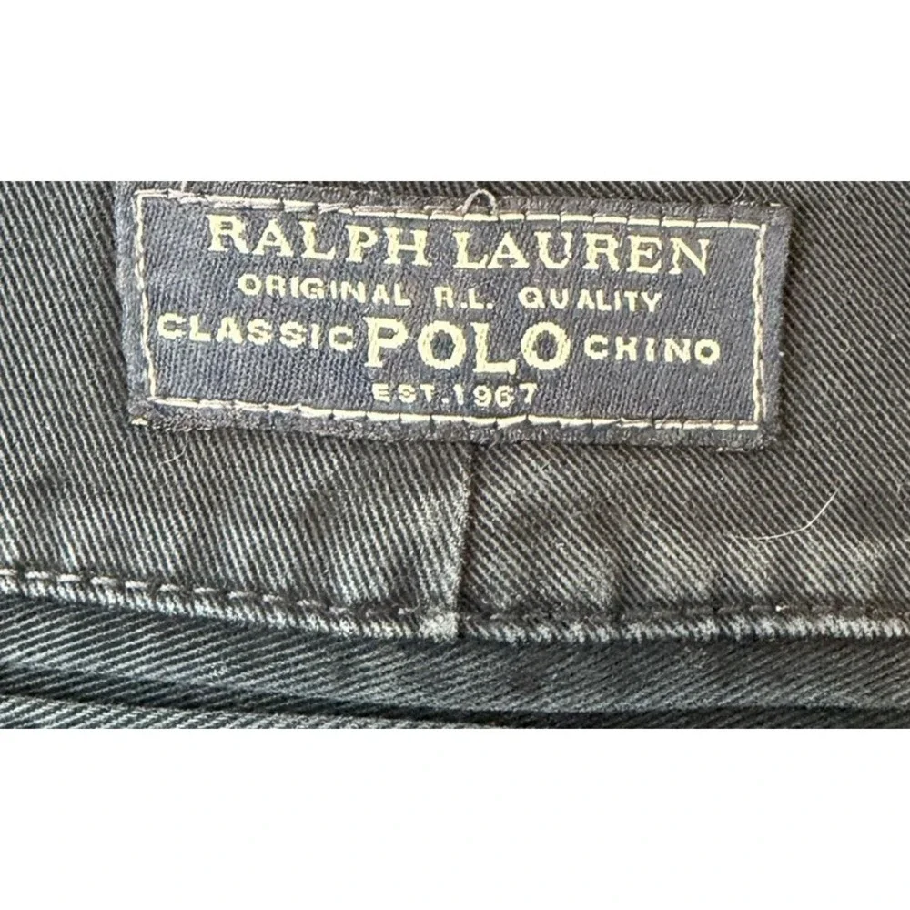 VTG Polo Ralph Lauren Andrew Pleated Pants Navy Blue  Cotton Mens 38 X 31